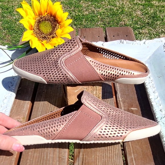 Frye Melanie dusty rose leather slides - Picture 5 of 9